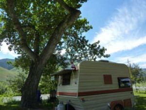 RV Camping, Salmon River, Idaho