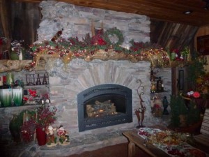 Fireplace in Wagonhammer Lodge