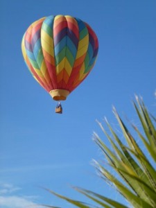 Lake Havasu Balloon Fest - Colorful balloon rising