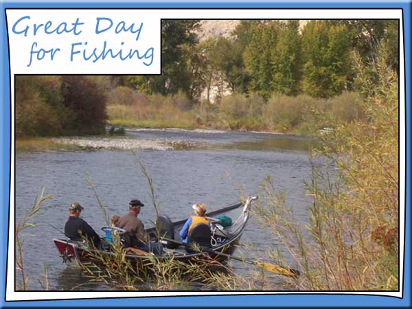 Boat fishing on Salmon River